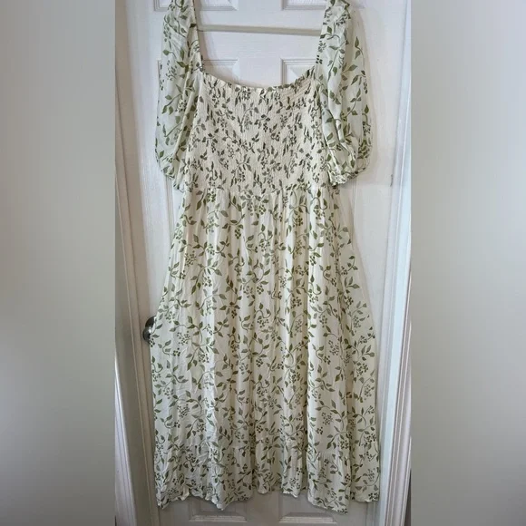 Reformation Floral Green Dress Size 3X‎ - Picture 3 of 14